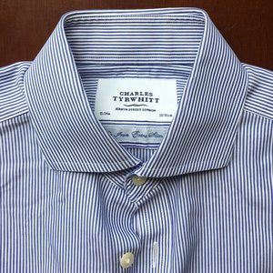Charles Tyrwhitt Blue French Cuff Shirt 15-34